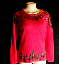 Load image into Gallery viewer, Vintage Marie Diamond 1980s Sequin Sweater Size XS/Small Kargo Fresh
