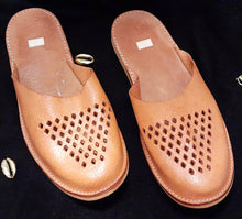 Load image into Gallery viewer, Vintage Mens Handmade African Leather Mule/Slippers Size 43/US 10 Kargo Fresh
