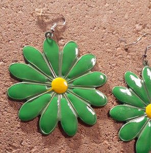 Vintage Metal Daisy Flower Earrings Kargo Fresh