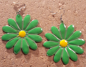 Vintage Metal Daisy Flower Earrings Kargo Fresh