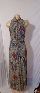 Vintage Mettalic knit Maxi Dress M Kargo Fresh