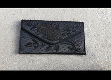 Load image into Gallery viewer, Vintage Mini Black Satin Handbeaded Clutch Kargo Fresh
