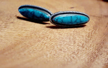 Load image into Gallery viewer, Vintage Native American Sterling and Turquoise Screw Back Earrings Kargo Fresh
