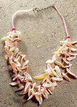 Load image into Gallery viewer, Vintage Natural Abalone Shell and Crystal Necklace Kargo Fresh
