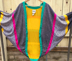 Vintage Ned Gould NR1 Geometric PONCHO L-XL Kargo Fresh