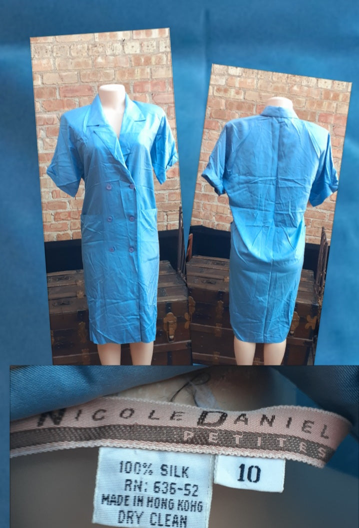 Vintage Nicole Daniel Silk Midi Dress 10 Kargo Fresh