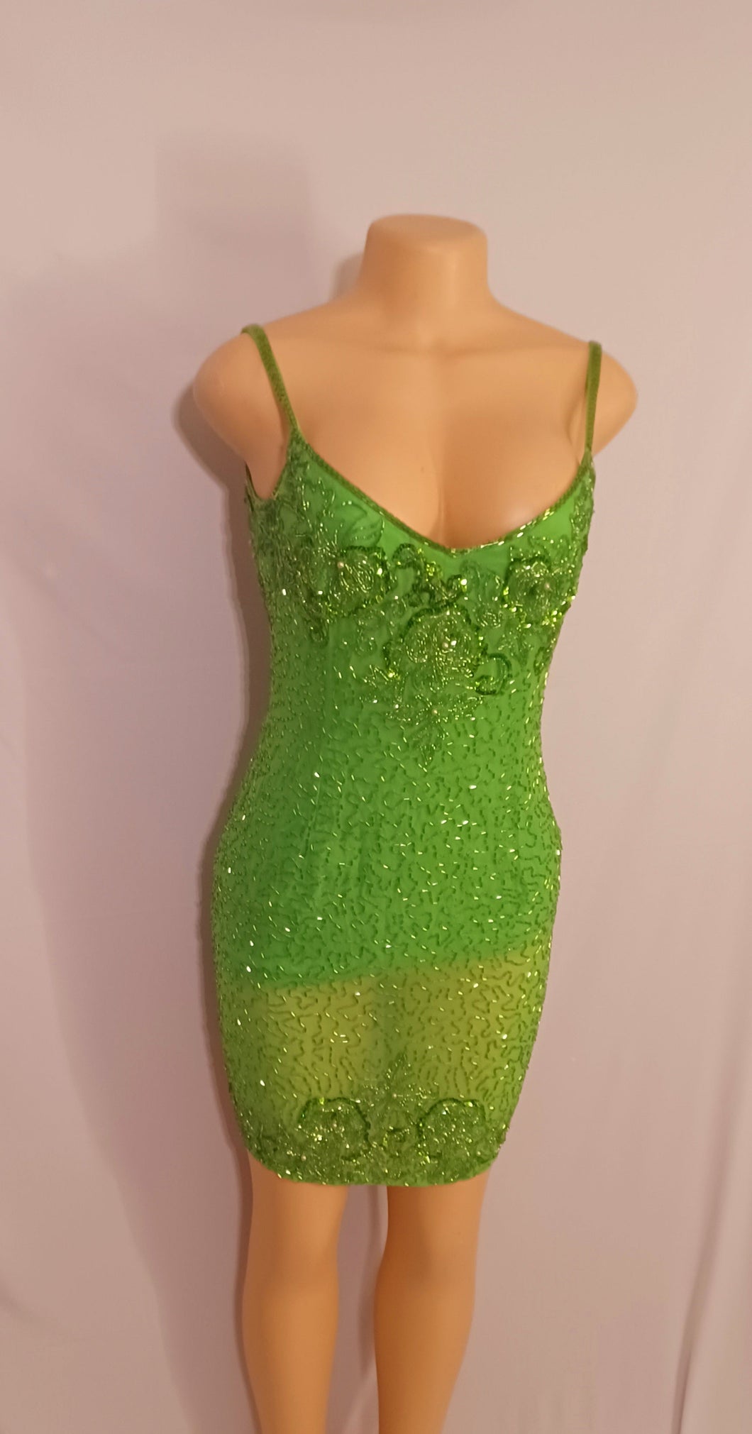 Vintage Nite Lines Sequin Cocktail Dress 8 Kargo Fresh