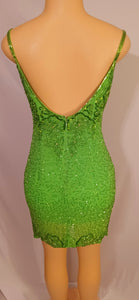 Vintage Nite Lines Sequin Cocktail Dress 8 Kargo Fresh