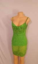 Load image into Gallery viewer, Vintage Nite Lines Sequin Cocktail Dress 8 Kargo Fresh
