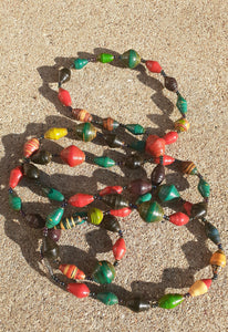 Vintage Paper Bead Layering Necklace Set of 3 Kargo Fresh