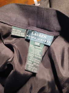 Vintage Ralph Lauren Black Silk Cropped Pants 18w Kargo Fresh