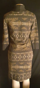 Vintage Ralph Lauren Native Print Jersey Shawl Dress Size Extra Small Kargo Fresh
