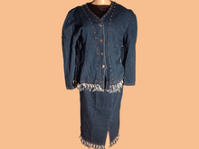 Load image into Gallery viewer, Vintage Rama of USA denim skirt set Xl Rare Kargo Fresh
