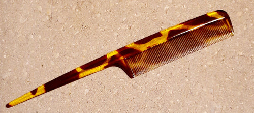Vintage Rare Tortoise Acrylic Rat Tail Afro Comb Kargo Fresh