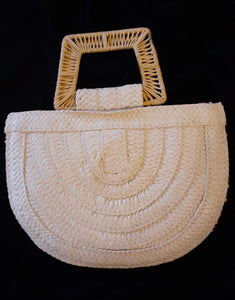 Vintage Rattan and Wood bead Purse Kargo Fresh