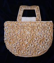 Load image into Gallery viewer, Vintage Rattan and Wood bead Purse Kargo Fresh
