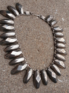 Vintage Rustic Silver Metal Abstract Necklace Kargo Fresh