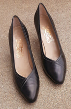 Load image into Gallery viewer, Vintage Salvatore Ferragamo Black Leather Pumps Size 8 Kargo Fresh
