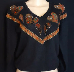 Vintage Spice of Life Silk and Rabbit Hair Sweater Medium Kargo Fresh