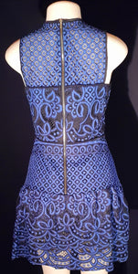 Vintage Style Eyelit Lace Mini Dress Size Medium Kargo Fresh
