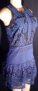 Vintage Style Eyelit Lace Mini Dress Size Medium Kargo Fresh