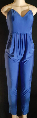 Vintage Style Heart Bodice Jumpsuit Size Large Spandex Kargo Fresh