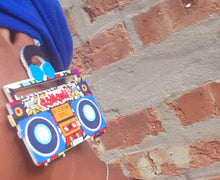 Load image into Gallery viewer, Vintage Style Hip Hop Boombox Wooden Earrings Kargo Fresh
