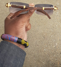 Load image into Gallery viewer, Vintage Style Rimless Rhinestone &amp; Wood Sunglasses Kargo Fresh
