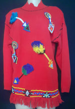Load image into Gallery viewer, Vintage Victoria Jones Southwestern Sweater Medium Kargo Fresh
