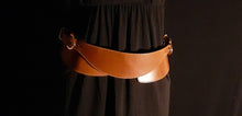 Load image into Gallery viewer, Vintage Wide Antique Saddle Leather Belt Size Medium Kargo Fresh
