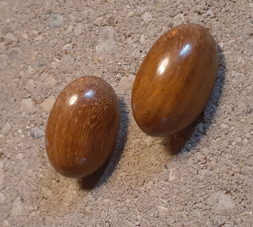 Vintage Wooden Teakwood Clip On Stud Earrings Kargo Fresh