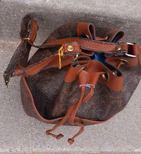 Load image into Gallery viewer, Vintage XL  Faux Leather Paisley print Bucket Bag Kargo Fresh
