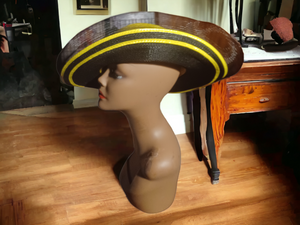 Vintage black and yellow derby hat Rare Kargo Fresh