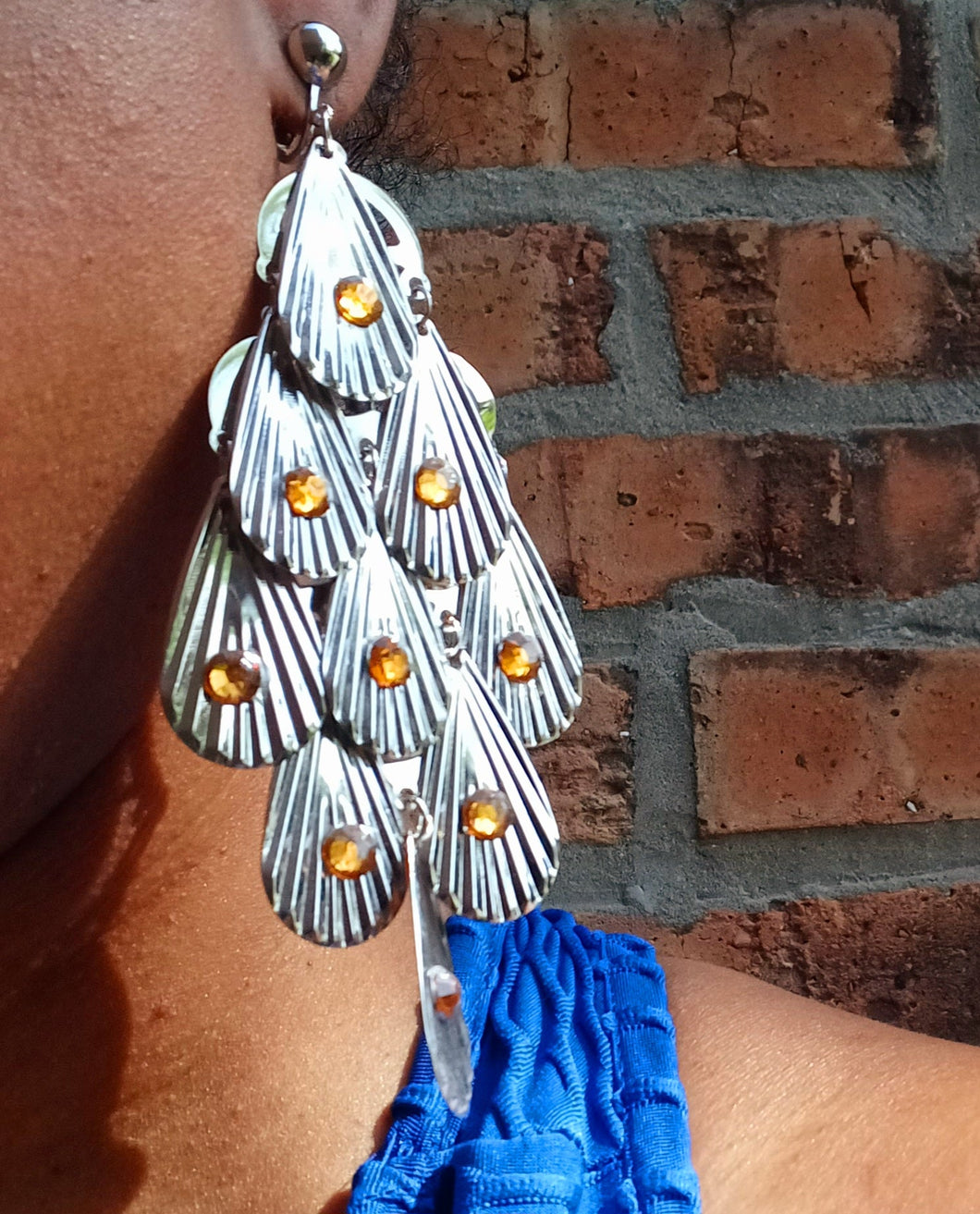 Vintage boho chandelier charm clip on earrings Kargo Fresh