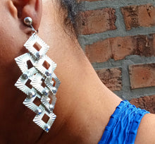 Load image into Gallery viewer, Vintage boho chandelier charm clip on earrings Kargo Fresh
