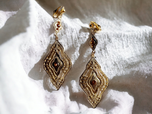 Vintage boho dangle clip on earrings Kargo Fresh
