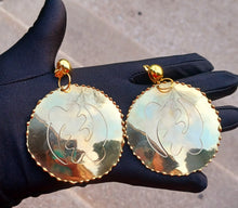 Load image into Gallery viewer, Vintage brass gye nyame clip on earrings Kargo Fresh
