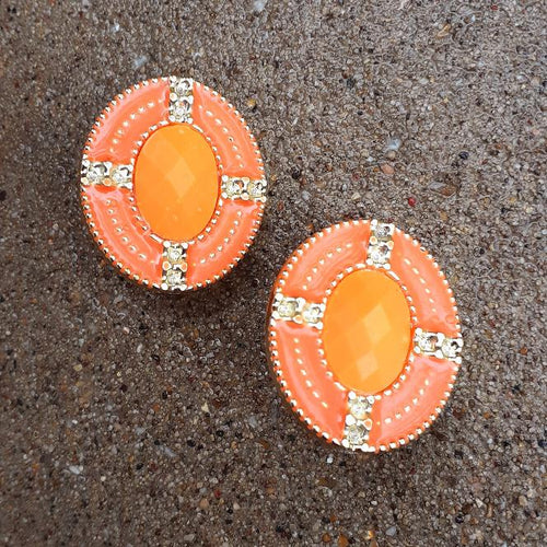 Vintage chunky Acrylic Clip On Earrings Kargo Fresh