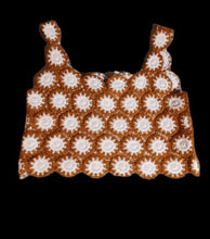 Load image into Gallery viewer, Vintage crochet crop top and matching earrings Kargo Fresh
