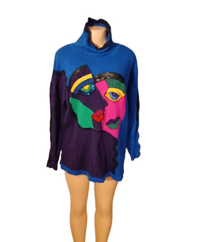 Vintage escada wool picasso swester free size Kargo Fresh