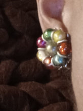 Load image into Gallery viewer, Vintage glass bead stud clip ons 1970s Kargo Fresh
