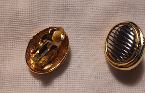 Vintage gold and silver clip on stud earrings Kargo Fresh