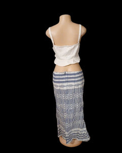 Vintage handmade African maxi skirt and crop top Kargo Fresh