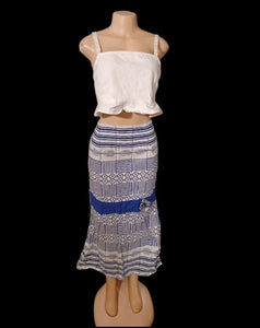 Vintage handmade African maxi skirt and crop top Kargo Fresh