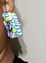 Load image into Gallery viewer, Vintage handmade Paper Design Clip On Earrings Kargo Fresh
