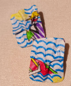 Vintage handmade Paper Design Clip On Earrings Kargo Fresh