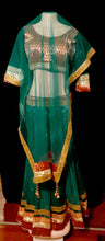 Load image into Gallery viewer, Vintage handmade Silk Indian Choli Sari and Lehenga Set Size Large Kargo Fresh
