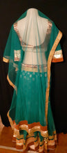 Load image into Gallery viewer, Vintage handmade Silk Indian Choli Sari and Lehenga Set Size Large Kargo Fresh

