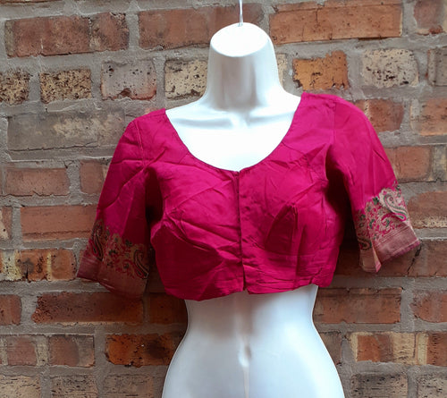 Vintage handmade Silk Indian Choli Size Small Kargo Fresh