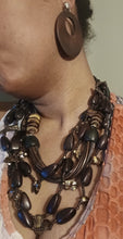 Load image into Gallery viewer, Vintage layered boho necklaces and clip on earrings set Kargo Fresh
